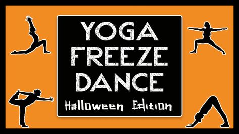 PE Games: Yoga Freeze Dance - Halloween Edition For Grades K-2 Halloween Workout, Pe Board, Halloween Yoga, Halloween Run, Gym Games For Kids, Pediatric Pt, Dance Warm Up, Elementary Physical Education, Elementary Pe