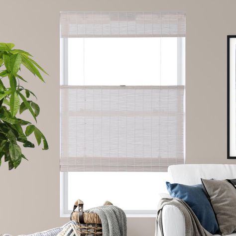 Super Value Cordless Top Down Bottom Up Bamboo Woven Wood Shade Highlight | Blindster Bamboo Window Shades, Pleated Shades, Woven Wood Shades, Bamboo Blinds, Bamboo Shades, Woven Wood, Bamboo Weaving, Custom Shades, Room Transformation