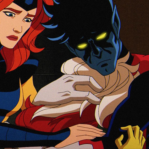 x-men '97 icon. xmen. marvel animation. rogue. jean. nightcrawler. Nightcrawler And Rogue, Diamondback Marvel, Rogue Xmen 97, Nightcrawler Icon, Rouge Xmen, Nightcrawler Comic, Nightcrawler Xmen, Eurythmics Sweet Dreams, Rogue Xmen