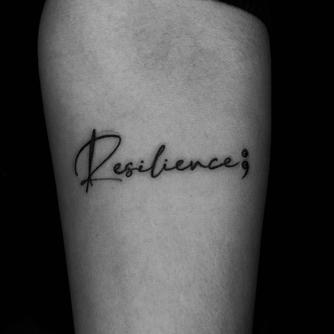 RESILIENCE 
————————
Tattoo by- Rahul Baarve @rahulbaarve  At Tattoo Uddhyog, Bhopal, Central India 
————————
If you are looking for customised and original artwork then follow @tattoouddhyog  and get new designs and concepts.
For Appointments- 
DM us @rahulbaarve  @tattoouddhyog 
tattoouddhyog@mail.com Resilience Tattoo, English Calligraphy, New Designs, Tattoo Quotes, Original Artwork, Calligraphy, India, Tattoos, The Originals