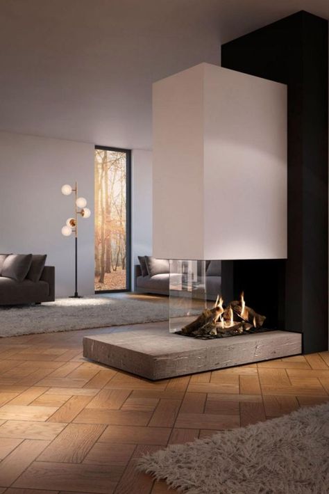 What makes these fires from DRU extra special? They’re all rated A for Efficiency! This means that the combustion process all takes place within an airtight chamber, so no fuel is wasted during the operation. Whichever modern DRU gas fire you choose, you can be sure that it will run in the most energy efficient way. Focal Fireplace, Contemporary Fireplace, Home Fireplace, Modern Fireplace, Fireplace Design, Fireplace Decor, Gas Fireplace, Design Case, Room Interior Design