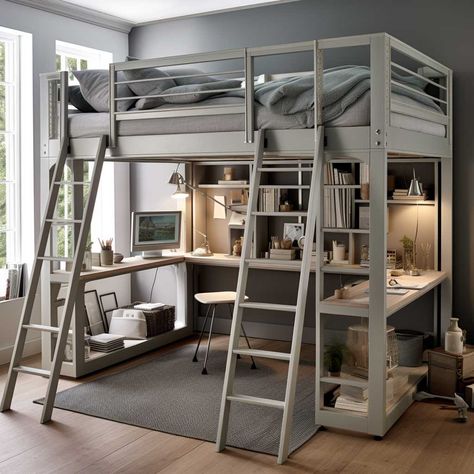 How to Choose the Right Loft Bed for Your Teen's Needs • 333+ Inspiring Lifestyle Ideas Loft Bed Ideas For Teens, Adorable Nursery Ideas, High Rise Bed, Boys Loft Beds, Girls Bedroom Decorating, Girls Room Makeover, Loft Bed Ideas, Loft Beds For Teens, Ikea Loft Bed