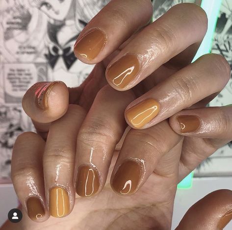 #nailsofinstagram #nails #aesthetic #nailaesthetic #butterscotch #gelmanicure #nailinspo Nails Aesthetic, Gel Manicure, Nail Inspo, Nails, Quick Saves