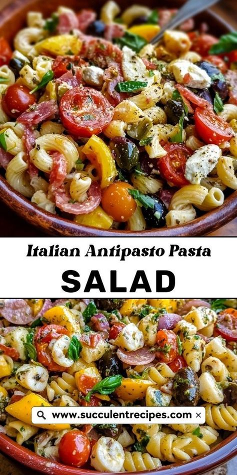 Savor the flavors of this Italian Antipasto Pasta Salad! Combining classic antipasto ingredients like marinated artichokes, pepperoncini, and fresh veggies, it’s tossed in a tangy dressing for a refreshing taste. Pepperoncini Recipes, Antipasto Pasta Salad, Artichoke Pasta Salad, Antipasto Pasta, Marinated Artichokes, Perfect Roast Turkey, Antipasto Pasta Salads, 30 Day Diet, Italian Antipasto