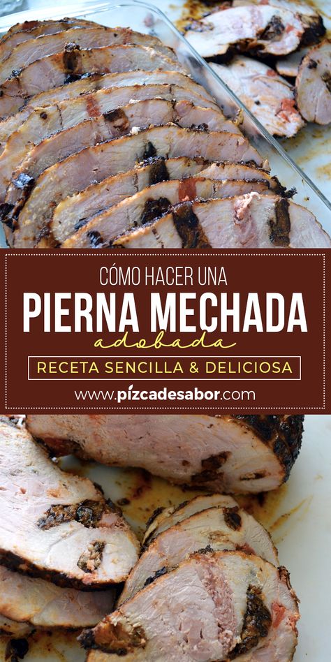 Cómo hacer una pierna mechada adobada. Receta sencilla & deliciosa. Hispanic Food, Christmas Menu, Xmas Food, Pork Recipes, Cilantro, Mexican Food Recipes, Christmas Food, Jam, Cooking Recipes