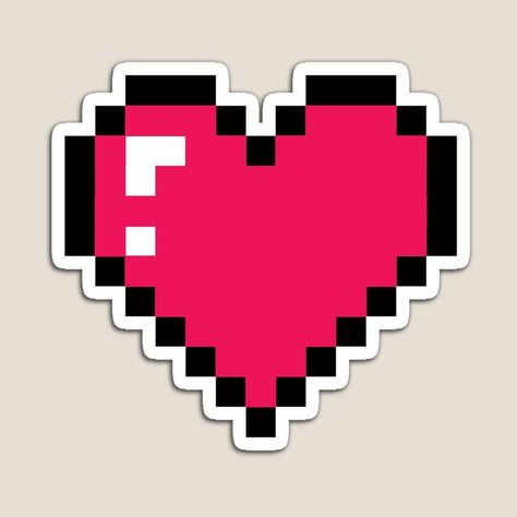 Pink Pixel Game Life Heart #Sticker #stickers #retro #gamer #gaming #cute #kawaii #buyme #pixel #pixelart #art #digital #drawing #illustration #draw Pixel Stickers, Pixel Game, Game Life, Pink Games, Pixel Heart, Heart Magnets, Stickers Aesthetic, Powerpoint Background Design, Pixel Games