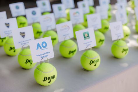 Tennis Wedding Decorations, Tennis Event Ideas, Tennis Wedding Theme, Tennis Themed Party Decorations, Tennis Themed Party, Tennis Bar, Tennis Decorations, Bar Mitzvah Decorations, Tennis Birthday Party