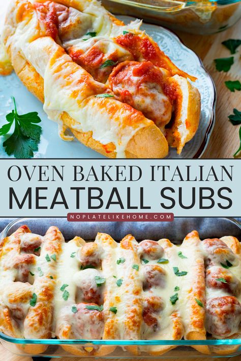 Meatball Subs Oven Baked, Easy Baked Meatball Subs, Oven Baked Meatball Sandwiches, Oven Meatball Subs, How To Make Meatball Subs, Italian Meatball Subs Sandwiches, Meat Ball Subs Sandwiches, Toasted Meatball Subs, Meatball Parmesan Sandwich