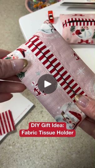 87K views · 1.5K reactions | Make a Tissue Holder with Simply Eilene | Make an easy holiday gift with Ambassador Simply Eilene! This Tissue Holder can be sewn in minutes and is practical and portable for anyone on your list. | By Husqvarna Viking North America | Facebook Sewn Tissue Holder, Simply Eilene, Simple Holiday Gifts, Homemade Bags, Sewing Videos, Christmas Sewing Projects, Hand Sewing Projects, Sewing Projects Free, Sewing Circles