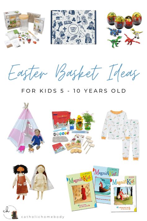 Best EASTER BASKET GIFT Ideas for ALL AGES for 2022 - Catholic Homebody Catholic Easter Basket, Easter Egg Filler Ideas, Egg Filler Ideas, Newborn Easter Basket, Easter Treats For Kids, Christian Easter Basket, Easter Basket Gift Ideas, Easter Activities For Toddlers, Newborn Easter