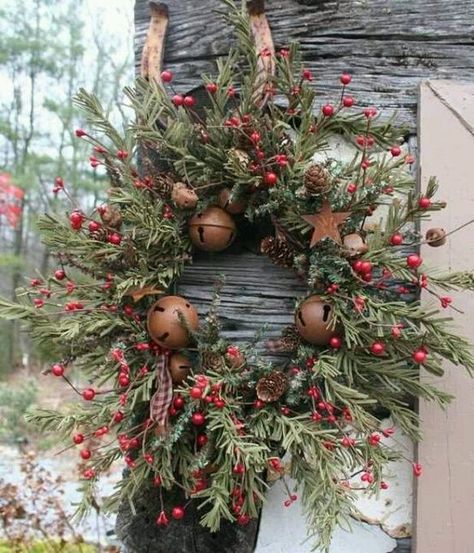 15 Wreaths of the Season - Deja Vue Designs Pine Cones, Christmas Wreath, Wreath, Building, Christmas, Red