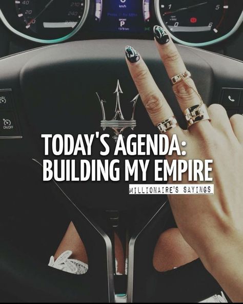 #boss #bossbabe #millionaire #millionairelifestyle #lifestyle #success #successquotes #motivation #motivationalquotes #quotes #quotesoftheday #mood #goals #ceo #woman #ladies #future #luxury #entrepreneur #believe #trust #visions #grind #money #billionairelifestyle #inspirational #visionboard #positive #positivity #goodvibes #business #facts #hustle #entrepreneurship #entrepreneurlife #businesswoman #successful #networking #wealth #girlboss #billionaire #ambition #mindset #growth Building My Empire, Empire Building, Dream Life Goals, Boss Lady Quotes, Boss Babe Quotes, Millionaire Quotes, Babe Quotes, Coban, Goal Quotes