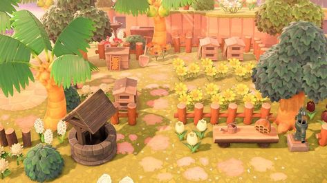 𝐿𝑖𝑛𝑎 ☾ on Instagram: “Made a little beekeeper area🍯✨ Those little beehives are just too adorable ☺️ - - - - - - - #acnh #animalcrossingnewhorizons…” Acnh Honey Farm, Acnh Honey, Honey Farm, Animals Crossing, Animal Crossing Guide, Farm Ideas, Bee Garden, Garden Animals, Island Decor