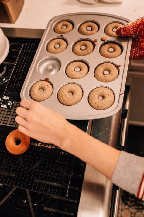 Homemade Donut Recipe with Pampered Chef — Hello Adams Family Pampered Chef Mini Donut Pan Recipes, Pampered Chef Donut Pan Recipes, Donut Pan Recipe, Healthy Apple Cider, Homemade Donut Recipe, Pampered Chef Brownie Pan Recipes, Molded Cookie Recipe, Donut Maker Recipes, Pampered Chef Brownie Pan