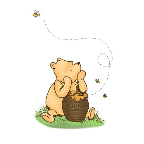 Classic Winnie The Pooh Background, Classic Winnie The Pooh Images Free Printable, Winnie The Pooh Clipart Free Printable, Classic Winnie The Pooh Images, Winnie Pooh Vintage, Old Winnie The Pooh, Pooh With Honey, Pooh Bebe, Winnie The Pooh Vintage