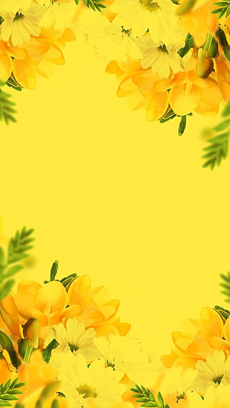 Yellow floral background h5 Yellow Floral Background, Yellow Flower Wallpaper, Floral Wallpaper Iphone, Flower Iphone Wallpaper, Flower Yellow, Floral Border Design, Flower Background Wallpaper, Yellow Wallpaper, Flower Phone Wallpaper