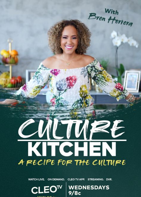 If you’re looking for delicious and authentic recipes with lots of flavor, look no further. Head into the kitchen with D.C. native and proud Afro-Latina Bren Herrera in CLEO TV's newest show, 'Culture Kitchen.' Bren Herrera Recipes, Cleo Tv Recipes, Tv In Kitchen, Afro Latina, Ginger Chicken, Celebrity Chefs, Caribbean Recipes, Cooking Show, Authentic Recipes