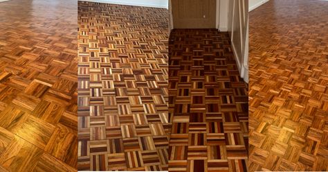 Over the years we received many calls from our clients asking if Parquet floors can be sanded and restored. This article will help answer that. There are many types of parquet floors and for now, I wish to only talk about the style referred to as 5 finger parquet. It is called 5 fingers as … Finger Block Parquet Flooring, Five Finger Parquet Flooring, Update Parquet Floors, Repurposed Parquet Flooring, Basket Weave Parquet Flooring, Wood Floor Parquet, Teak Parquet Floor, Restored Parquet Flooring, Square Parquet Flooring