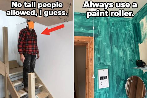 I Seriously Can't Stop Laughing At These Extremely Hilarious And Extremely Tragic DIY Fails Rothko Paintings, Diy Fails, Paint Roller, Can't Stop Laughing, I'm Sorry, Kids Entertainment, Green Man, Note To Self, Black Paint