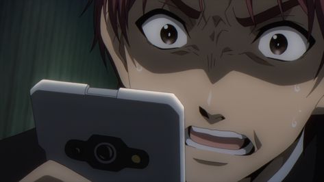 The face I make when I get a phone call #Anime source: Darwin's Game Darwin's Game, Memes Anime, Anime Screenshots, Phone Call, Anime Memes, The Face, Memes, Anime, Quick Saves