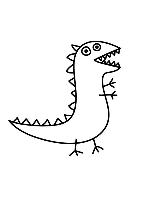 Peppa Pig Tattoo, Peppa Pig Dinosaur, Pig Tattoo, Peppa Pig George, Peppa Pig Family, Dinosaur Tattoos, Pig Family, George Pig, Dinosaur Drawing