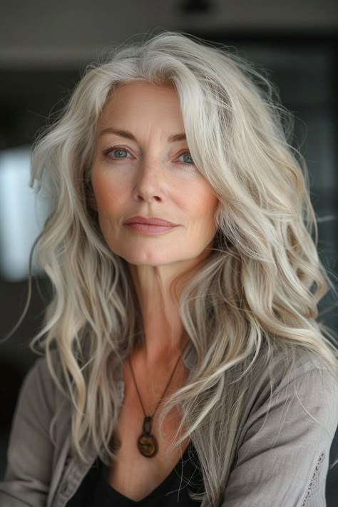 Explore medium hairstyles that defy age, offering chic looks and timeless beauty, proving style knows no age. Swept Bangs Long Hair, Best Long Haircuts, Long Shag Hairstyles, Long Hairstyles For Women, Κούρεμα Bob, Women Haircuts Long, Effortless Waves, Womens Haircuts Medium, Long Haircuts