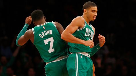 Boston’s Jayson Tatum and Jalen Brown get playoff basketball lesson No. 1 Jalen Brown, Jason Tatum, Celtic Nations, Celtic Pride, Small Forward, Jordan Basketball Shoes, Jaylen Brown, Boston Strong, Jayson Tatum