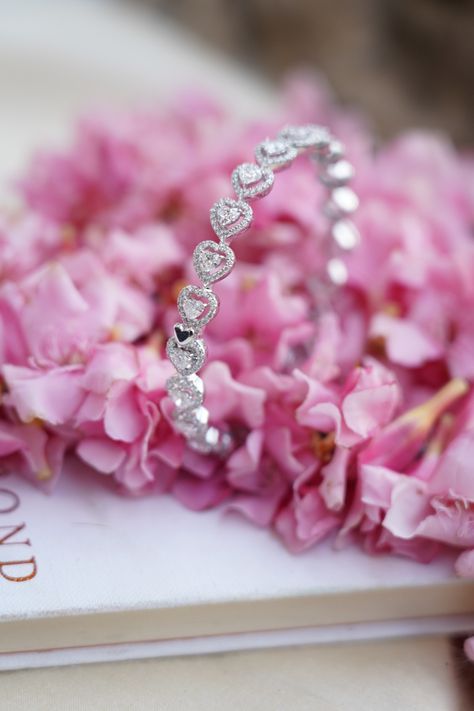 Diamonds 
Bracelet 
Heart shaped diamonds 
Indian jewellery Diamond Bracelet Photography, Bracelet Product Shoot, Bracelet Product Photography, Bracelet Photography, Jewellery Shoot, Jewelry Product Shots, Product Shots, Heart Shaped Diamond, Photo Inspo