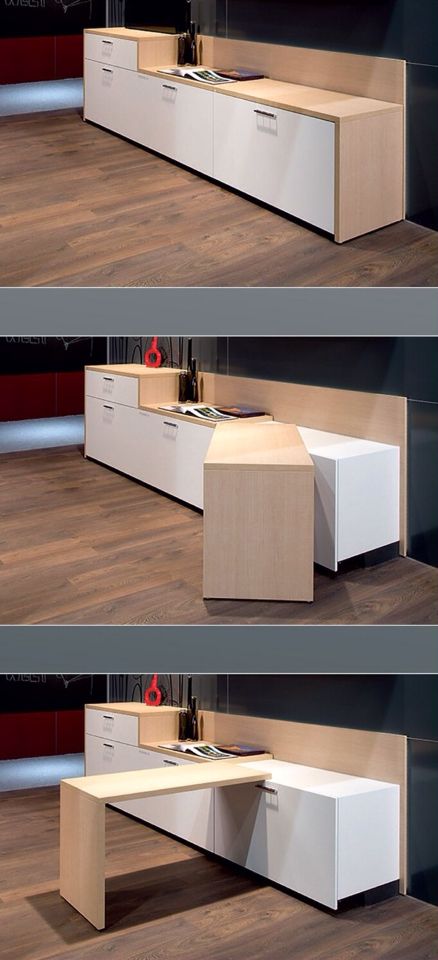 Smart idea! Kabinet Dapur, Counter Space, Space Saving Furniture, Design Living, Design Case, Kitchen Counter, Small Apartments, Workbench, Design Interior