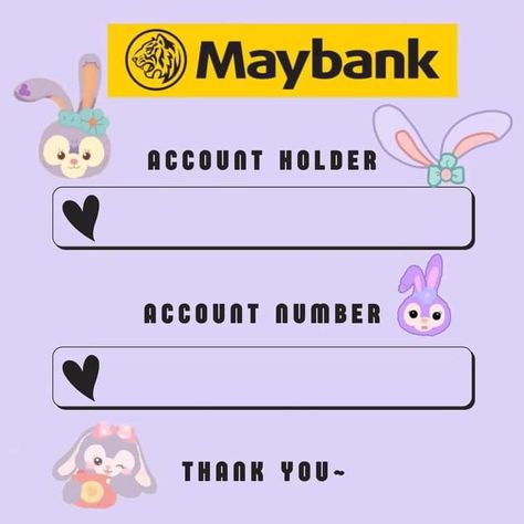 Acc Bank Template, Template Account Bank Maybank, Account Bank Template Design, Chat Wallpaper Whatsapp, Price List Design, Boss Wallpaper, Logo Design Art, Bright Pictures, Illustration Art Girl