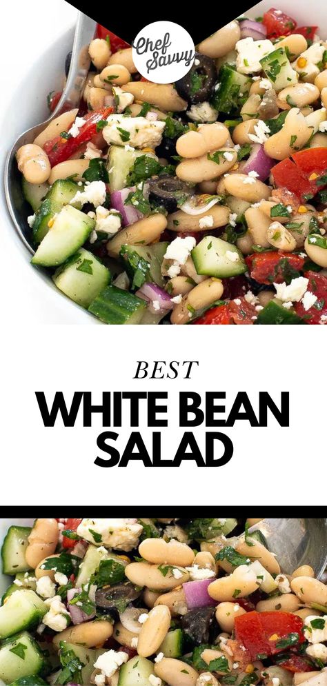 White Bean Salad Recipes, Chef Savvy, Summer Side Dish, White Bean Salad, Pasta Side Dishes, Bean Salad Recipes, Easter Dinner Recipes, Summer Recipes Dinner, Side Dishes Recipes