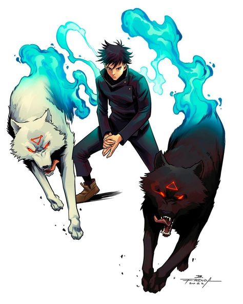 Divine Dogs, Jjk Oc, Jujutsu Kaizen, Tokyo Ghoul Wallpapers, Bleach Anime Art, Ju Jitsu, Animation Art Sketches, Megumi Fushiguro, Sketchbook Art