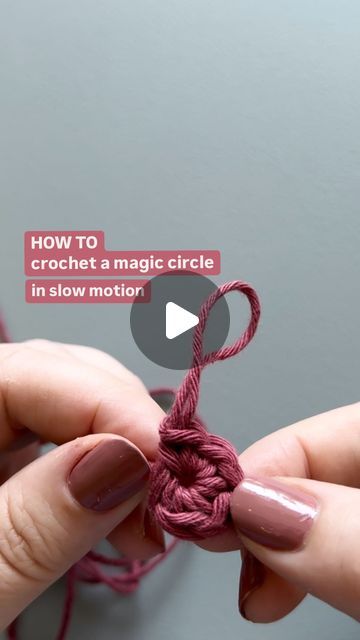 Vibeke Magnesen Design - Crochet pattern designer on Instagram: "A crochet magic circle (also called a magic ring or magic loop) is a technique used to begin crocheting in the round, eliminating the hole that can form when starting with a chain. There are different ways of making a magic circle, this is how I prefer to do it:  Start by holding the yarn tail in your hand, leaving about six inches of the tail. Next, wrap the yarn around your fingers twice.  Insert your crochet hook under the loops you’ve created. Grab the working yarn with the hook and pull it through the loop. This will create a loose loop on the hook.  Now, yarn over and pull through the loop on the hook to create one slip stitch. This stitch secures the loop.  Now, depending on the pattern, crochet the required number of How To Make A Magic Ring In Crochet, How To Make A Magic Circle In Crochet, Crochet Magic Circle Tutorial, Magic Ring Crochet Tutorial, Magic Circle Crochet Tutorial, Magic Loop Crochet, How To Do Magic, Magic Circle Crochet, Magic Ring Crochet