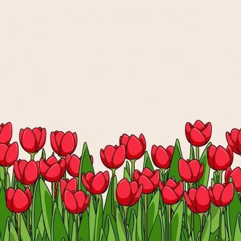 Aesthetic Tulip Drawing, Tulips Wallpaper Drawing, Tulips Drawing Aesthetic, Tulip Cartoon, Library Artwork, Spring Chalkboard, Cottagecore Flowers, Tulip Drawing, Architecture Drawing Sketchbooks