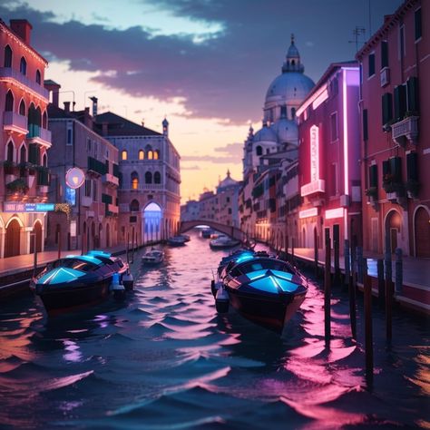 "Step into the neon-lit future of Venice 🌆✨ Experience the mesmerizing beauty of this futuristic cityscape in stunning 8K detail. #Venice2024 #NeonDreams #FuturisticCity #CityscapeArt #8KMagic #DigitalArt #FutureVision" Futuristic Cityscape, Future Vision, Mesmerizing Beauty, Cityscape Art, Futuristic City, Cityscape, Venice, Digital Art, Neon