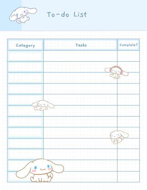 cinnamonroll to-do list template ☺️ #goodnotes5 #notestemplate #todolist #sanrio #cute #kawaii #productivity #notes #aestheticnotes #cinnamonroll #sanriocharacter #hellokittyandfriends Sanrio School Timetable, Sanrio To Do List Template, Sanrio Checklist, Sanrio Digital Planner, List To Do Planner Cute, Sanrio Planner Printables, Kawaii Planner Printables Free, Sanrio Goodnotes, Digital To Do List Template