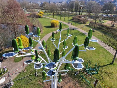 New World Wind - Arbre à vent : New World Wind Home Wind Power, Wind Tree, Solar Farm, Simple Tree, Solar Wind, Solar Power System, Sustainable Energy, Wind Power, Urban Spaces