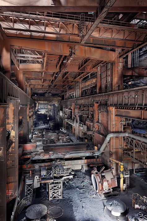 FORGOTTEN STEEL GIANT 01 :: Behance Factory Interior Industrial, Abandoned Industrial Buildings, Scene Structure, Industrial Concept, Industrial Landscape, Factory Interior, Industrial District, Steel Mill, Industrial Factory