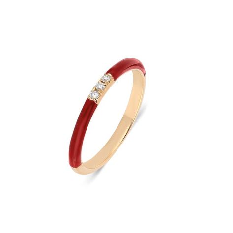 Hey, I found this really awesome Etsy listing at https://www.etsy.com/listing/700477256/14k-rose-gold-enamel-ring-diamond Cute Mothers Day Gifts, Dainty Gold Rings, Unique Diamond Rings, Ring Fashion, Gold Diamond Ring, Ring Minimalist, Enamel Ring, Unique Diamonds, Ring Dainty