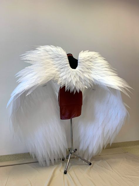 Wings for Dance Performances, Wings for Carnivals, Wings for Cosplay Costume, White Angel Wings - Etsy How To Make Wings Costume, Wings For Cosplay, How To Make Wings, Big Angel Wings, Angel Costumes, Angel Wings Cosplay, Diy Angel Wings, Angel Wings Costume, Cosplay Wings