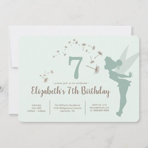 Tinker Bell Birthday, Tinkerbell Invitations, Invitation Disney, Tinkerbell Fairy, Pink Invitation, Fairy Birthday Party, Birthday Kids, Disney Birthday, Fairy Birthday