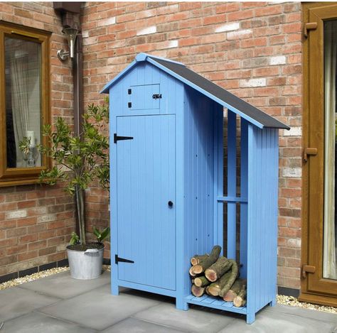 Shed With Log Store, Log Shed, Small Garden Shed, Loafing Shed, Tool Shed, Garden Tool Shed, Log Store, Small Sheds, Garden Storage Shed