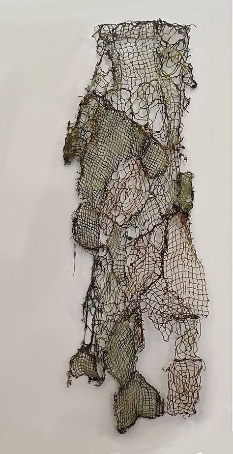 Alevel Art Sculpture, Decay In Fashion, Anna Wagner-ott, Decay Textiles, Knitting Artwork, Knit Drawing, Anna Wagner, Crochet Drawing, Thread Drawing