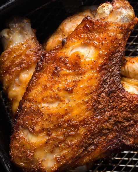 Air Fryer Turkey Wings Air Fryer Turkey Wings Recipe, Air Fryer Turkey Wings, Crockpot Turkey Wings, Fry Turkey, Wings In Air Fryer, Air Fryer Turkey, Juicy Turkey, The Best Air Fryer, Crockpot Turkey