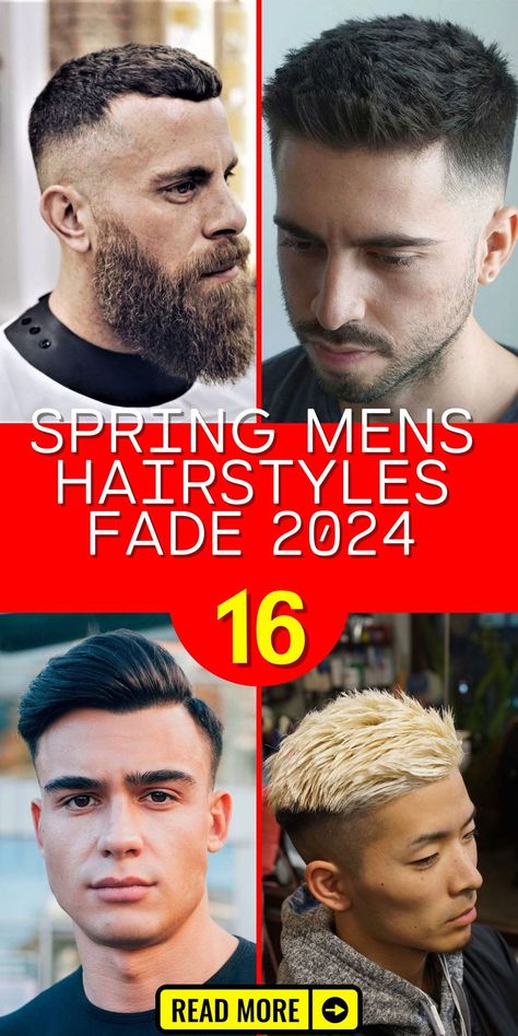 Men's hairstyles in spring 2024 will embrace the fade, especially in medium lengths. These styles, perfect for those with straight hair, will feature short high and tight fades, offering a classic yet contemporary look. This hairstyle is ideal for men in their 40s who want a fashionable yet age-appropriate style. Medium Length Fade Hair Men, Men’s Wavy Hairstyles Short, Short Length Hairstyles Men, Men’s 2024 Hairstyles, 2024 Men’s Haircut Trends, Men’s Hair Trends 2024, Men’s Short Haircuts For Thick Hair, Trending Hairstyles For Men 2024, Mens Haircut 2024 Trends