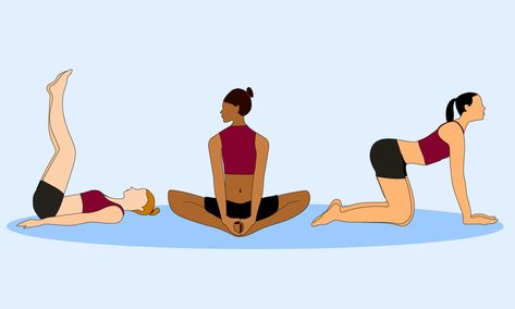 10 Great Yoga Positions to Help Period Cramps – FLUX Undies Help Period Cramps, Tailbone Stretches, Period Cramp Remedies, Period Cramp, Cramp Remedies, Relax Yoga, Period Cramp Relief, Cramp Relief, Corpse Pose