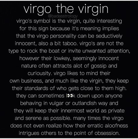 Virgo the Virgin and Its Meaning Virgo Meaning, Anime Horoscope, Virgo The Virgin, Astro Memes, All About Virgo, Virgo Symbol, Virgo Personality, Virgo Quotes, Zodiac Society