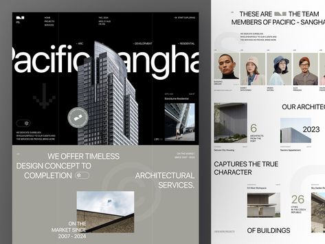 Pasific Sangha - Architecture Landing Page by Andika Bagass for One Week Wonders on Dribbble Architecture Landing Page, 3d Architect, Logo Real, Architectural Services, Swiss Design, Landing Page Design, One Week, Page Design, Landing Page