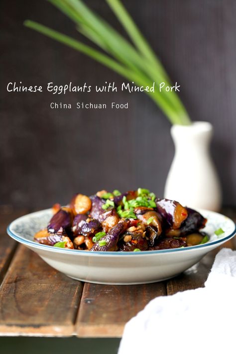 Pork Eggplant Recipe, Chinese Eggplant Recipes, Food International, Chinese Eggplant, Asian Recipe, Minced Pork, Chinese Vegetables, I'm Fat, Mapo Tofu