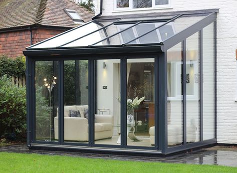 Lean To Conservatory Ideas, Small Conservatory, Lean To Conservatory, Modern Conservatory, Conservatory Extension, Glass Porch, Conservatory Kitchen, Glass Conservatory, Conservatory Design